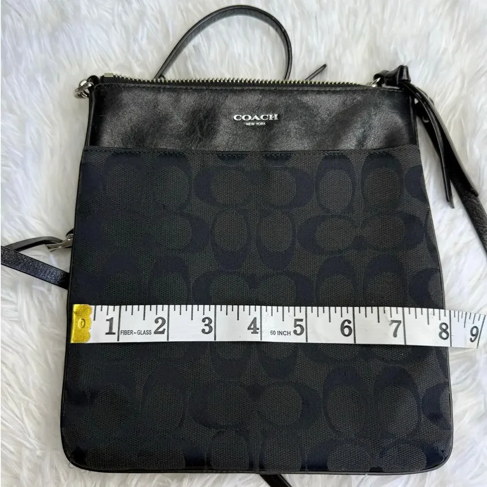 COACH Black Signature Canvas Crossbody
